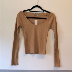 Urban outfitters khaki colored ribbed top